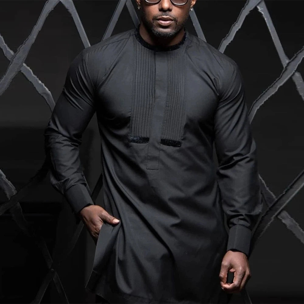 African Clothing For Man Dashiki Style Men's Plaid Shirts And Pants 2 Piece Casual Suits Kaftan Wear Suits Men Clothing (M-4XL)