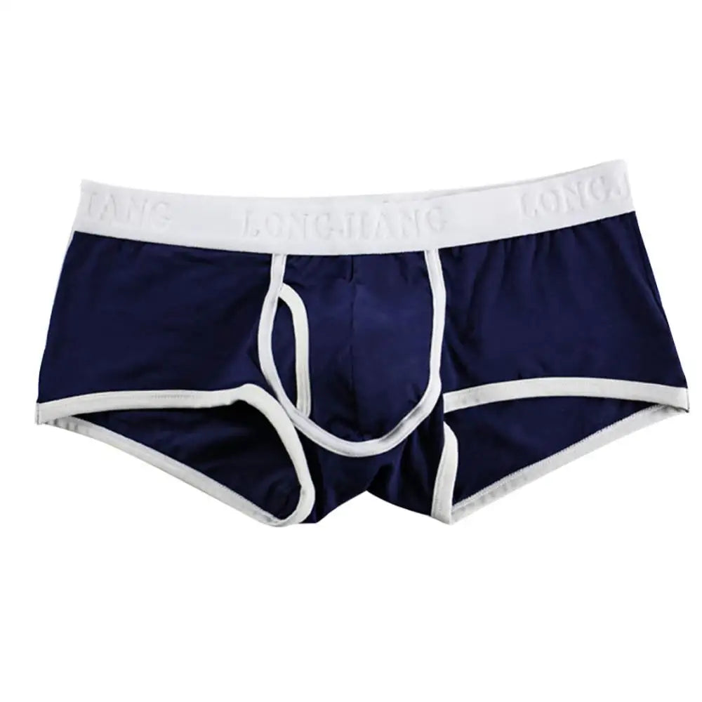 Plus Size Men U Convex Boxers Briefs Breathable Soft Cotton Mid Rise Underwear Loose Underpants Boxer Shorts