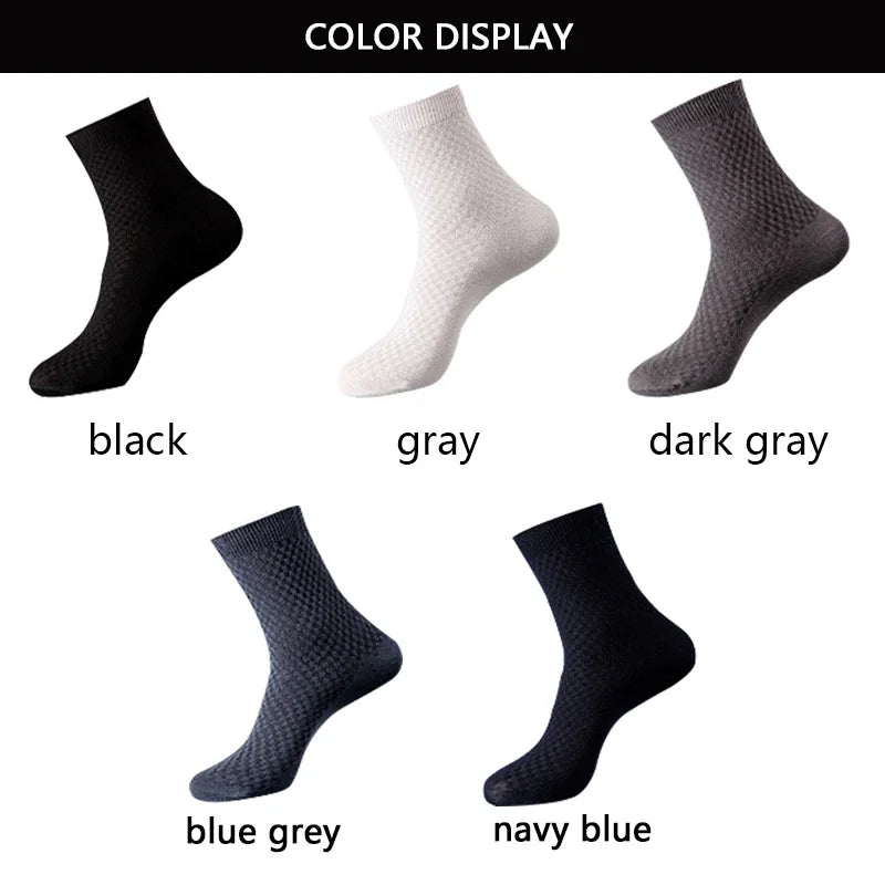 ZTOET Brand Men's Bamboo Fiber Socks New Black Business Breathable Deodorant Compression Socks Men Long Socks Big Size EU38-48