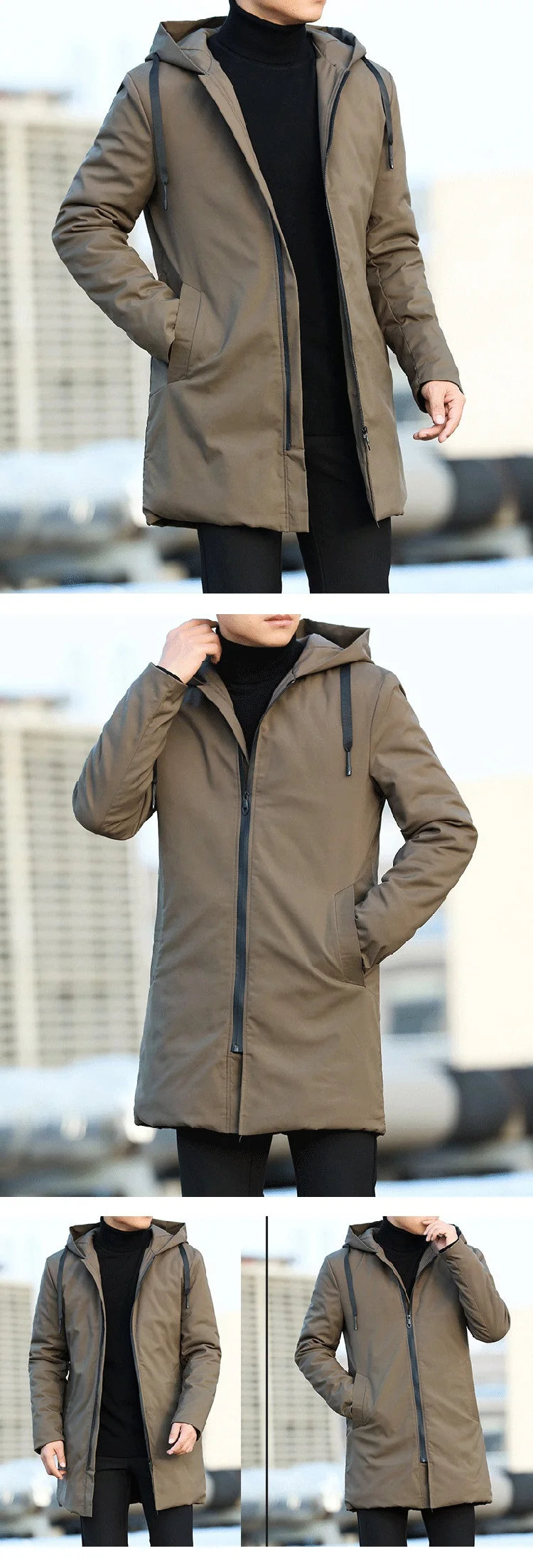 Men Jackets Autumn Winter Men's Trench Coat Men Casual Thicken Warm Hooded Jacket Male Windbreaker Outerwear Jaquet Man coat 6XL