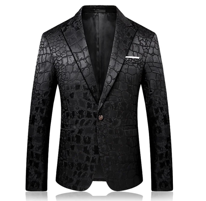 Luxury Jacquard Suit Men Business Banquet Wedding Party Groom Swallowtail Dress Men's Slim Fit Blazers Pants Large Size 6XL