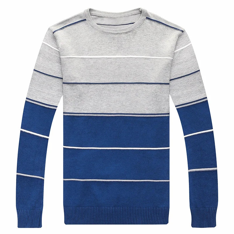 2024 Casual Men's Sweater O-Neck Striped Slim Fit Knittwear Autumn Winter Mens Sweaters Pullovers Pullover Men Pull Homme M-3XL