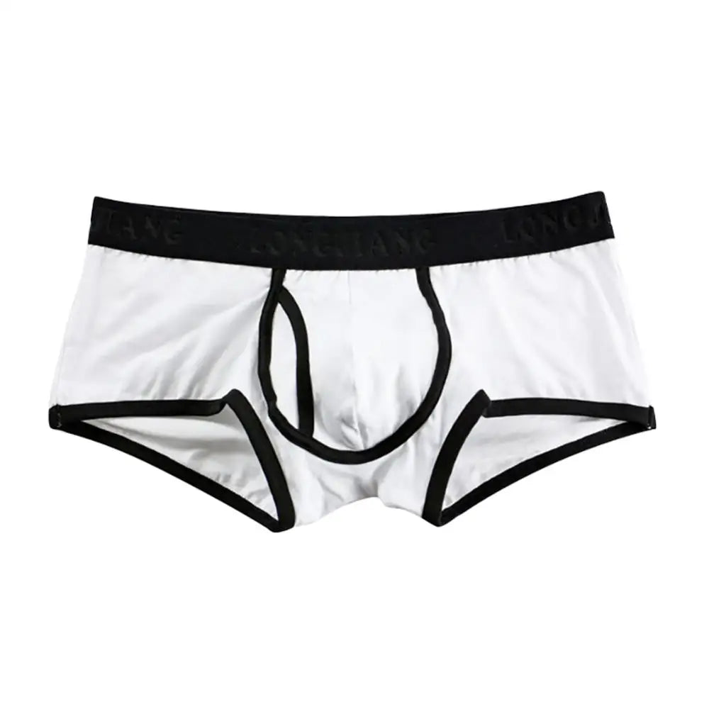 Plus Size Men U Convex Boxers Briefs Breathable Soft Cotton Mid Rise Underwear Loose Underpants Boxer Shorts