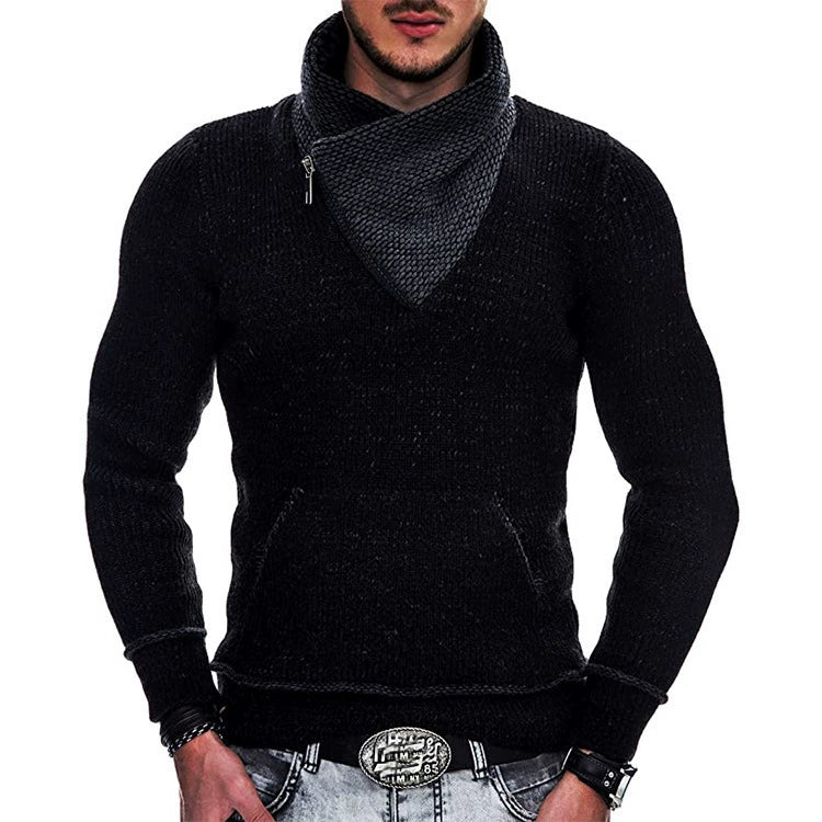 Cross Knit Casual V-neck Inner Fashion Sweater