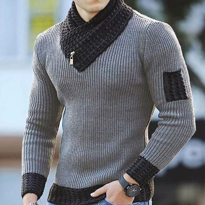 Cross Knit Casual V-neck Inner Fashion Sweater