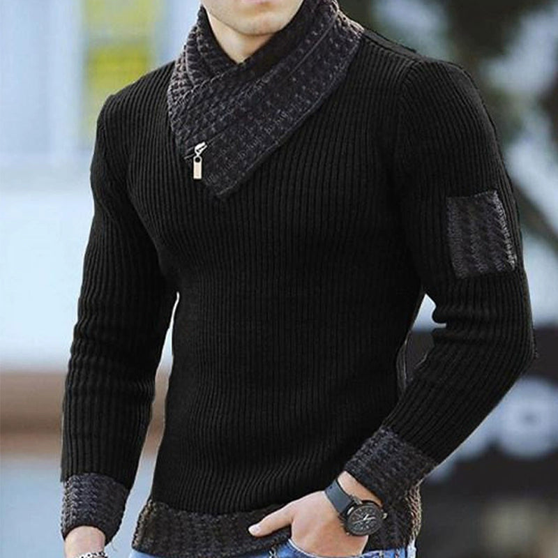 Cross Knit Casual V-neck Inner Fashion Sweater