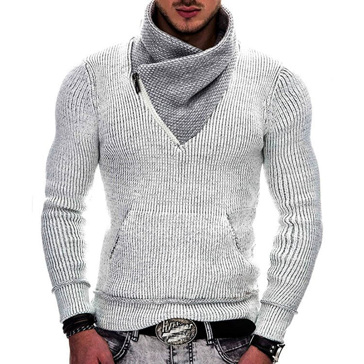 Cross Knit Casual V-neck Inner Fashion Sweater