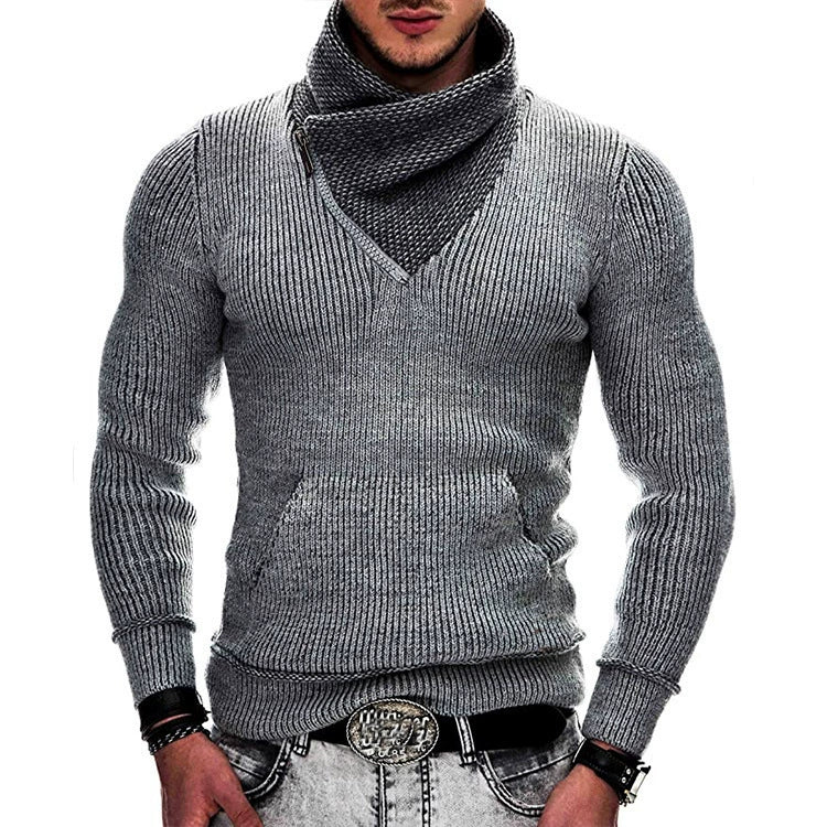 Cross Knit Casual V-neck Inner Fashion Sweater