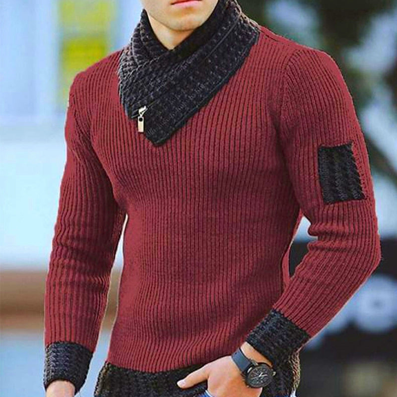 Cross Knit Casual V-neck Inner Fashion Sweater