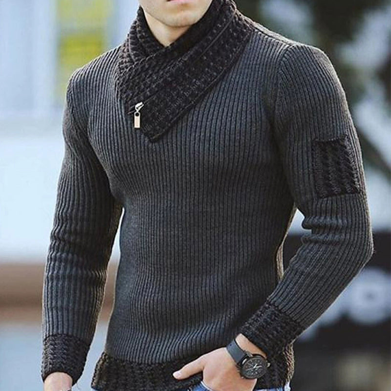 Cross Knit Casual V-neck Inner Fashion Sweater