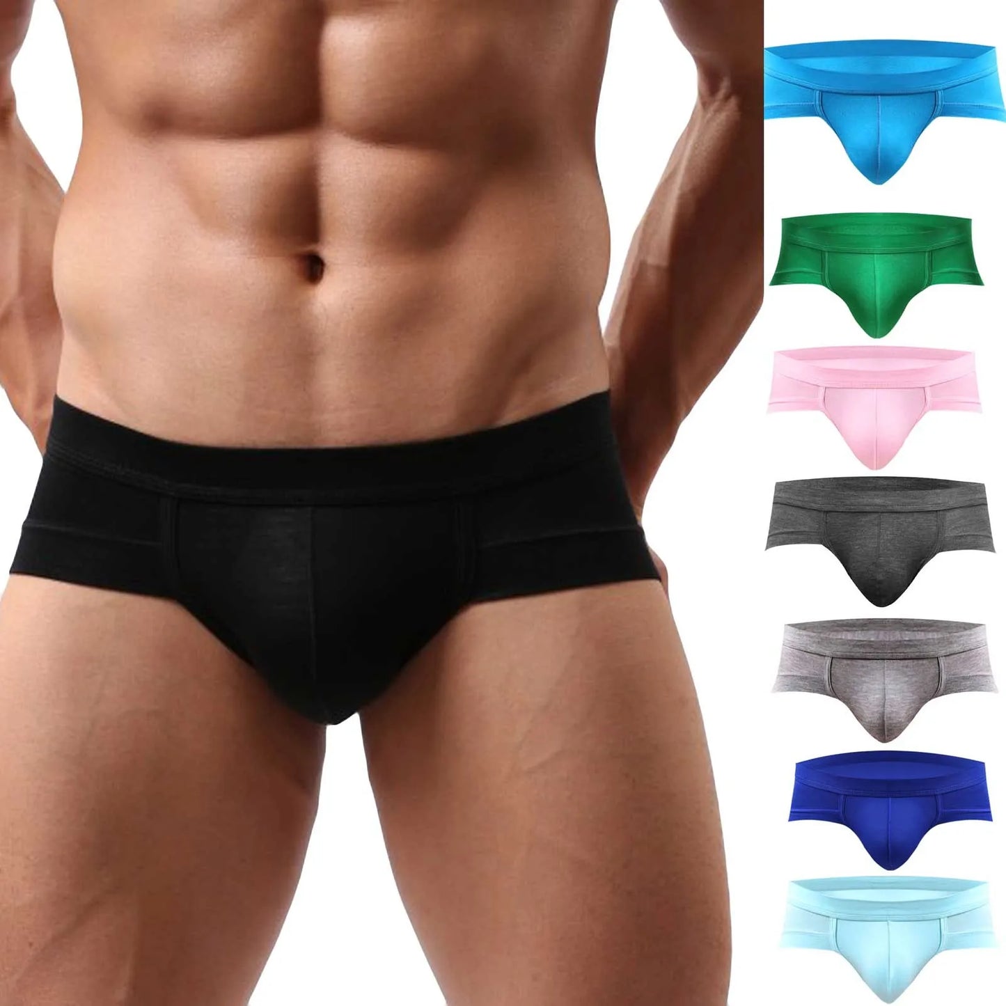 Men Fashion Sexy Gay Classic Men's Briefs New Male Sleepwear Panties Low Waist Underpants Modal Underwears Briefs