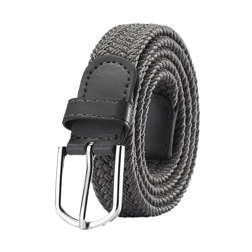 Hole-free Punch-free Braided Belt For Men And Women Elastic Elastic Canvas Belt Korean Style Versatile Student Pants Belt T U2M2