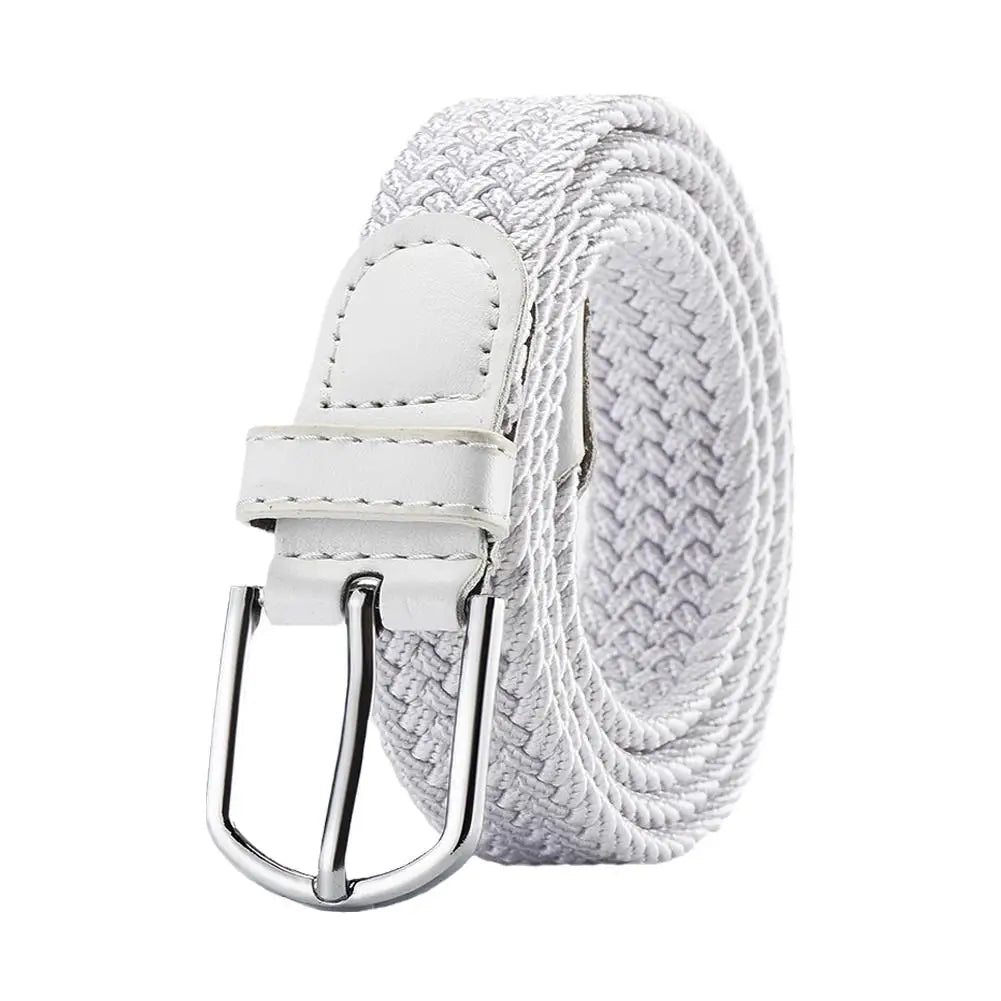 Hole-free Punch-free Braided Belt For Men And Women Elastic Elastic Canvas Belt Korean Style Versatile Student Pants Belt T U2M2