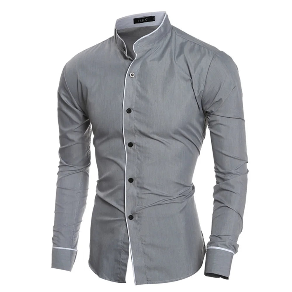 Men's Luxury Casual Formal Shirt Long Sleeve Slim Fit Business Dress Shirts Tops