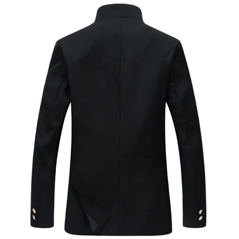 Slim School Black Japanese Coat College Breasted Single New2022 Jacket Blazer Uniform Tunic Men