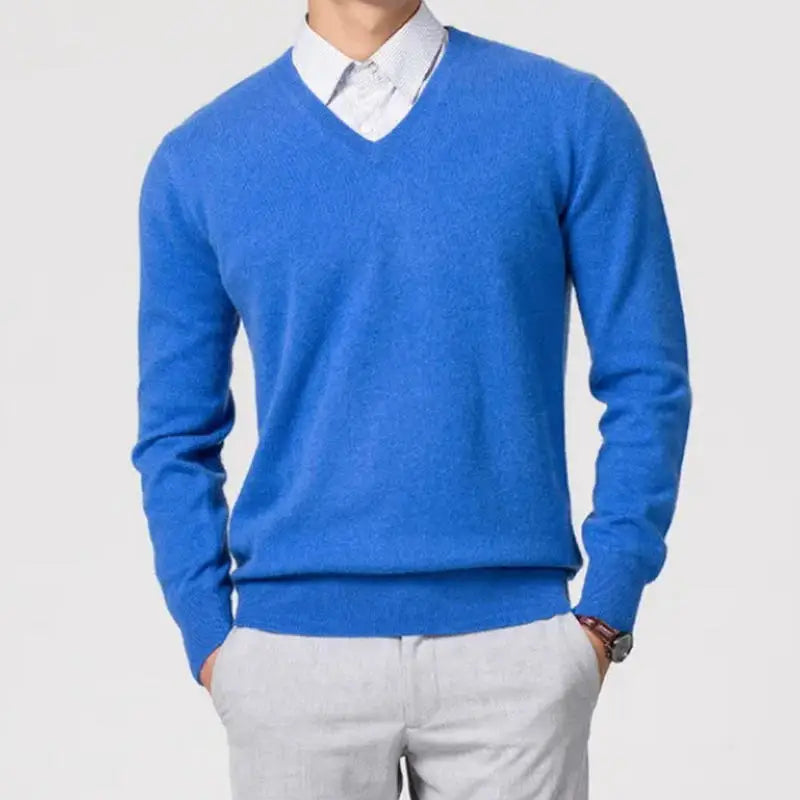 Men's Sweaters V-neck Pullovers Cashmere Knitting Hot Sale Spring Women Sweaters Wool Knitwear High Quality Jumpers Clothes