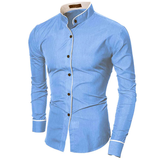 Men's Luxury Casual Formal Shirt Long Sleeve Slim Fit Business Dress Shirts Tops