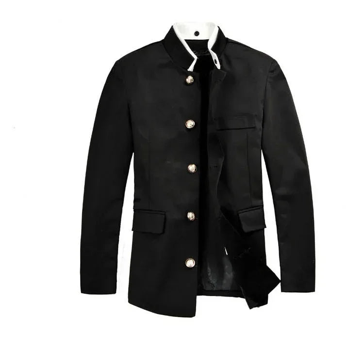 Slim School Black Japanese Coat College Breasted Single New2022 Jacket Blazer Uniform Tunic Men