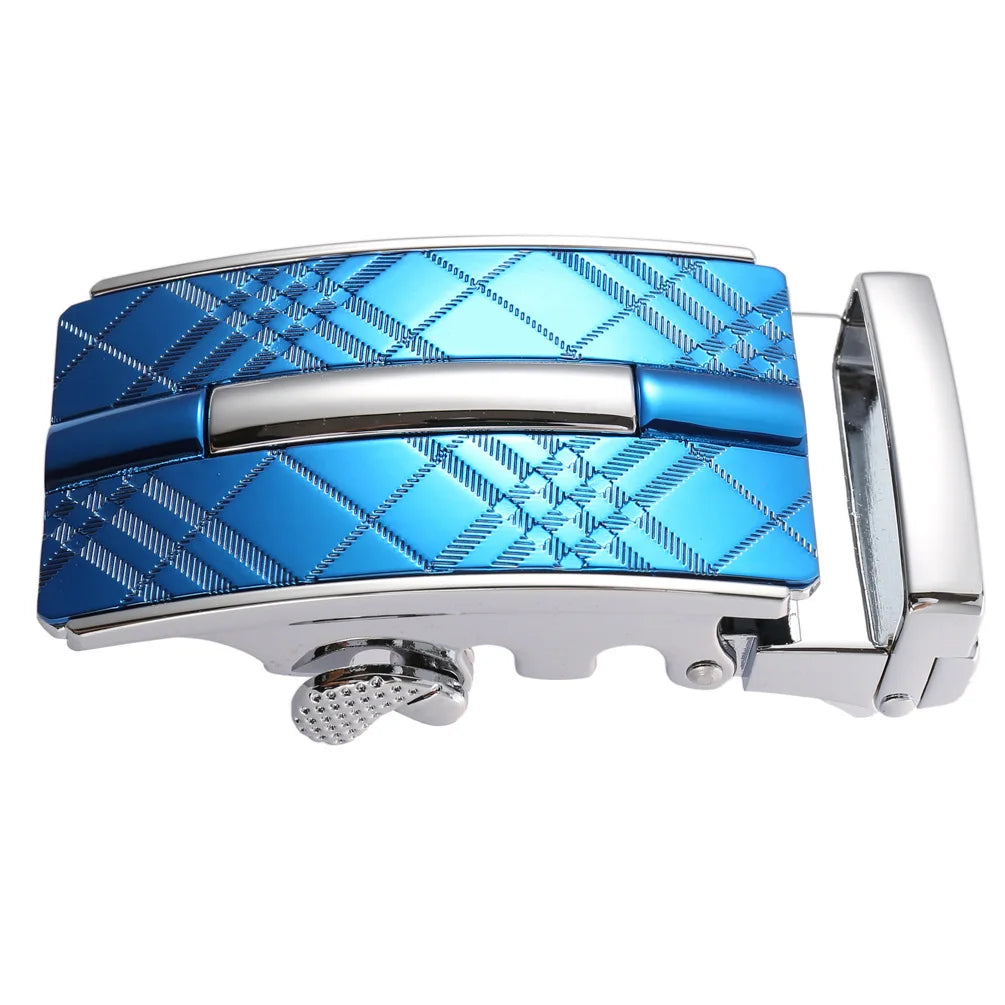 New Fashion Men Alloy Belt Buckle For Men Business Automatic Buckle Fit 3.5cm Width Non-porous Ratchet Belt High Quality