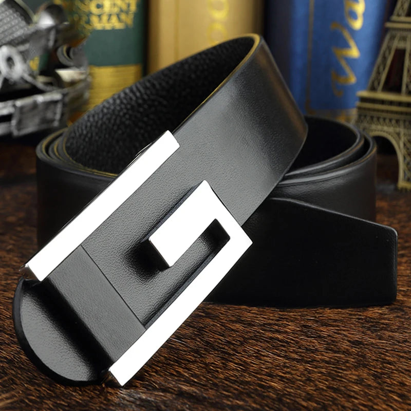 2024 Fashion Designer Belts Men High Quality Blue Luxury Brand Casual Wedding Cowskin Waistband Young Waist Strap Ceinture Homme