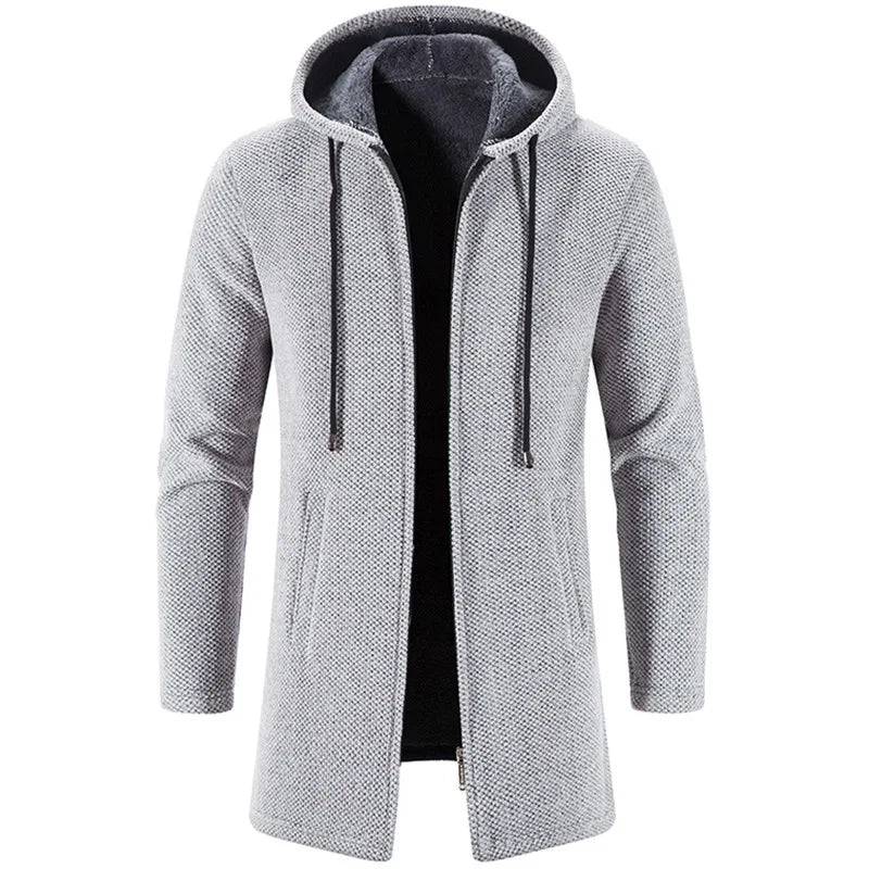 Men's Sweaters Coat Autumn Winter New Hot Warm Zipper Medium Long Cardigan Sweaters Man Casual Knitwear Sweatercoat mens clothes