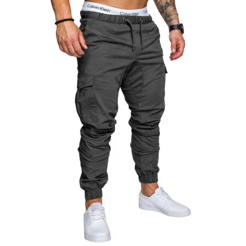 New Men's Cargo Pants Tooling Multi Pocket Trousers Woven Fabric Casual Safari Style Leggings Men（S-5XL）