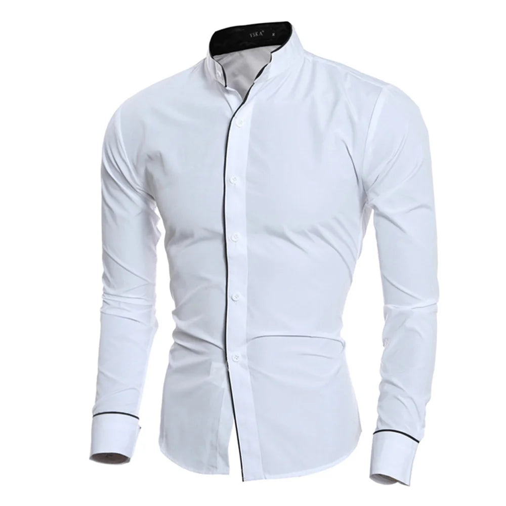 Men's Luxury Casual Formal Shirt Long Sleeve Slim Fit Business Dress Shirts Tops