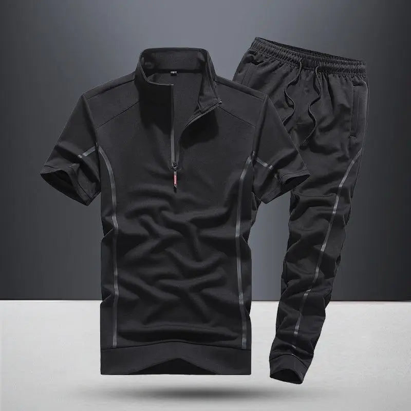 Top Pants Sets Man Polyester T Shirt Slim Fit Sports Suits Cotton Essential Fashion Tracksuit Cheap Loose Kpop Men's Clothing