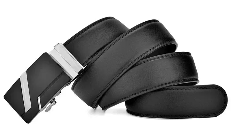 LONG Plus Large Size 130 140 150 160 170 cm Belt Men High Quality PU Leather Belt for Men Strap Metal Automatic Buckle