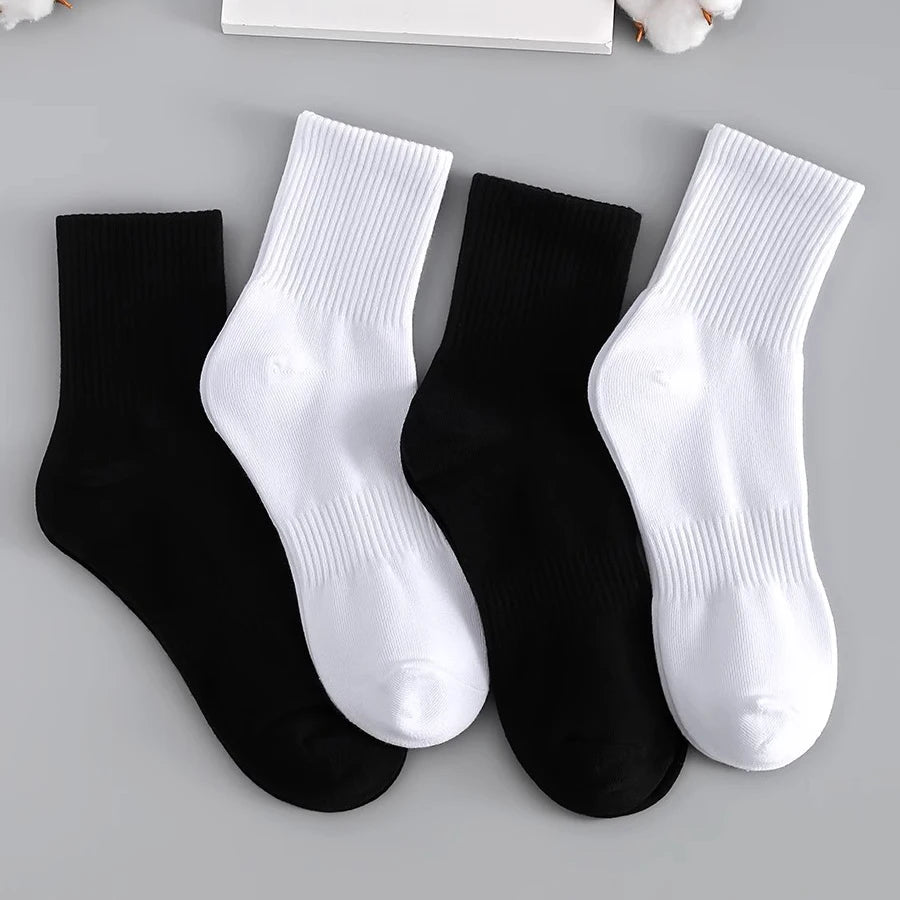 3Pairs/Lot Men Cotton Socks Black White Male Short Socks Cotton Sports Socks Men Socks Breathable Spring and Autumn Ankle Socks