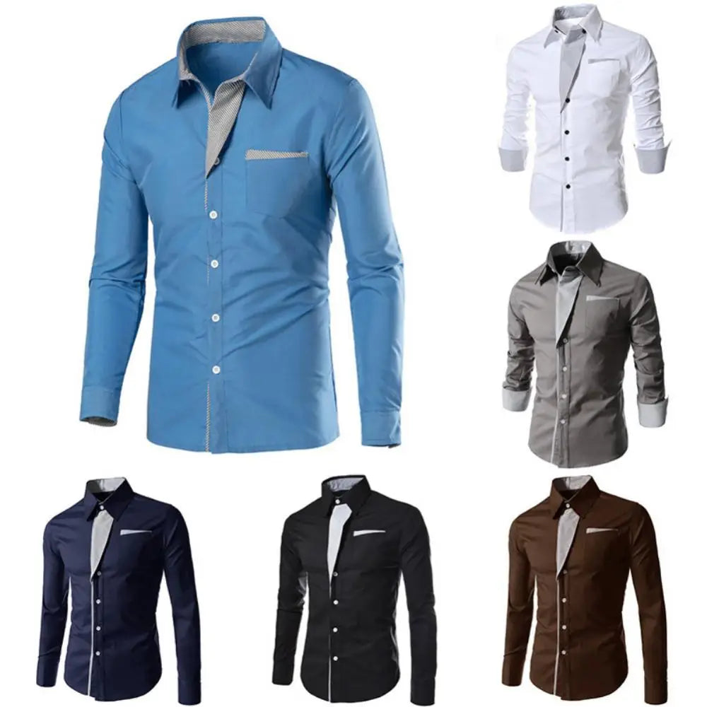 New Casual Cotton Soft Thin Mens Shirts Slim Fit Luxury Business Long Sleeve Shirt Male Lapels Outwear Streetwear